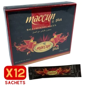 Maccun Plus box of 12 single-serve herbal paste sachets